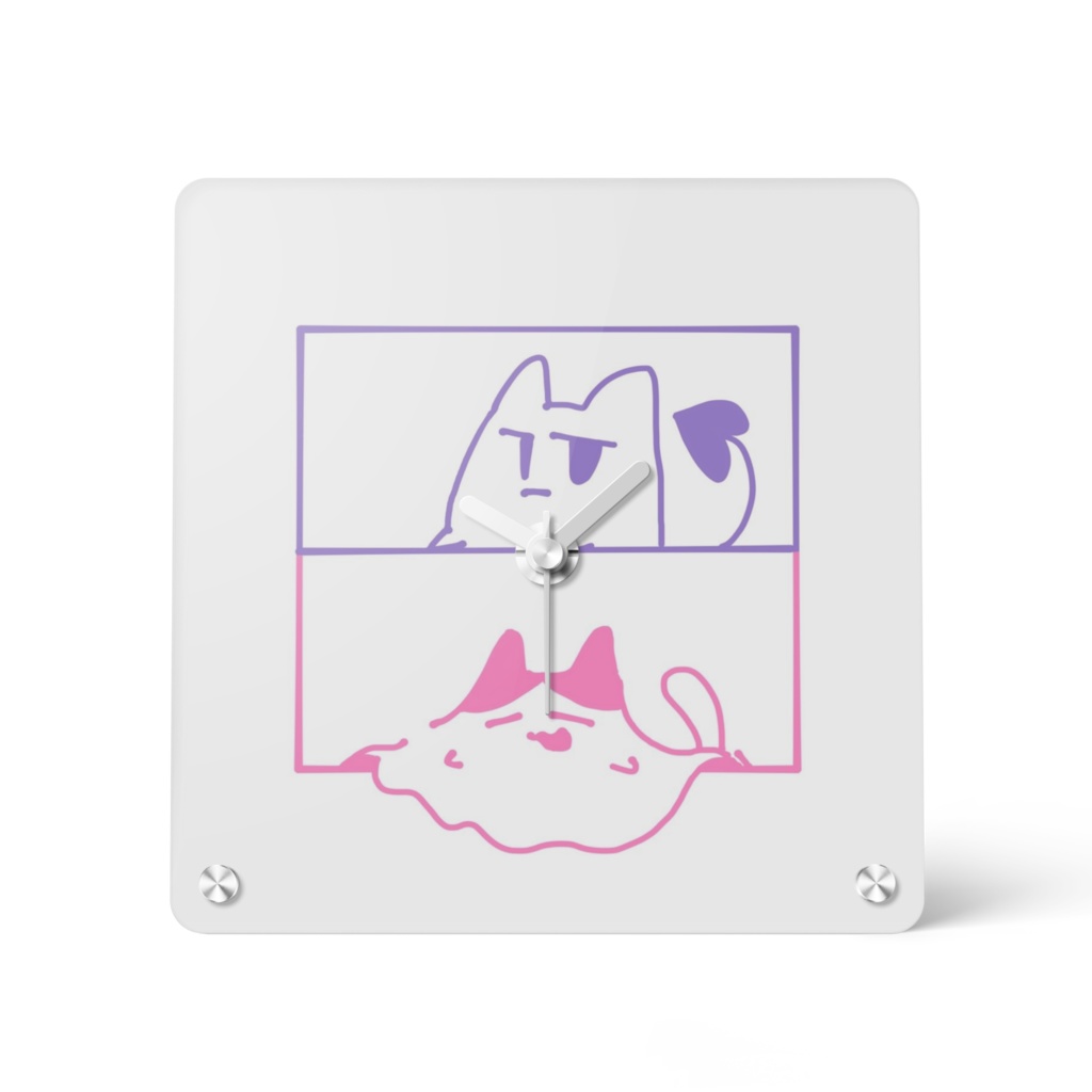 しゅんねむのユルカワなアクリル時計