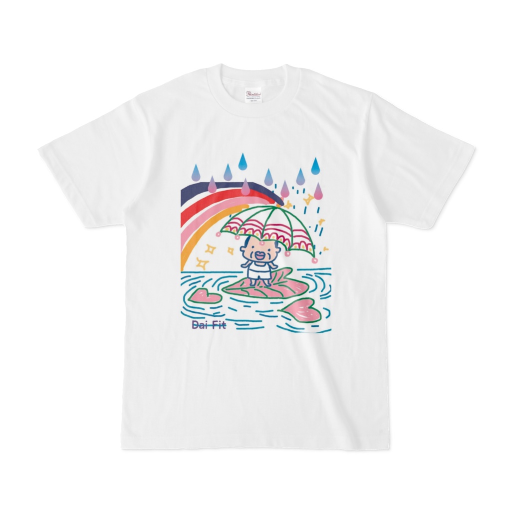 雨と虹と父ちゃんTシャツ