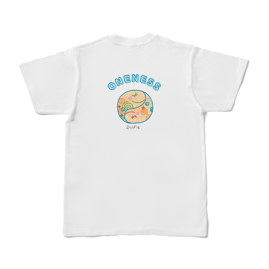 陰陽のヘビちゃんONENESSTシャツ(両面デザイン)