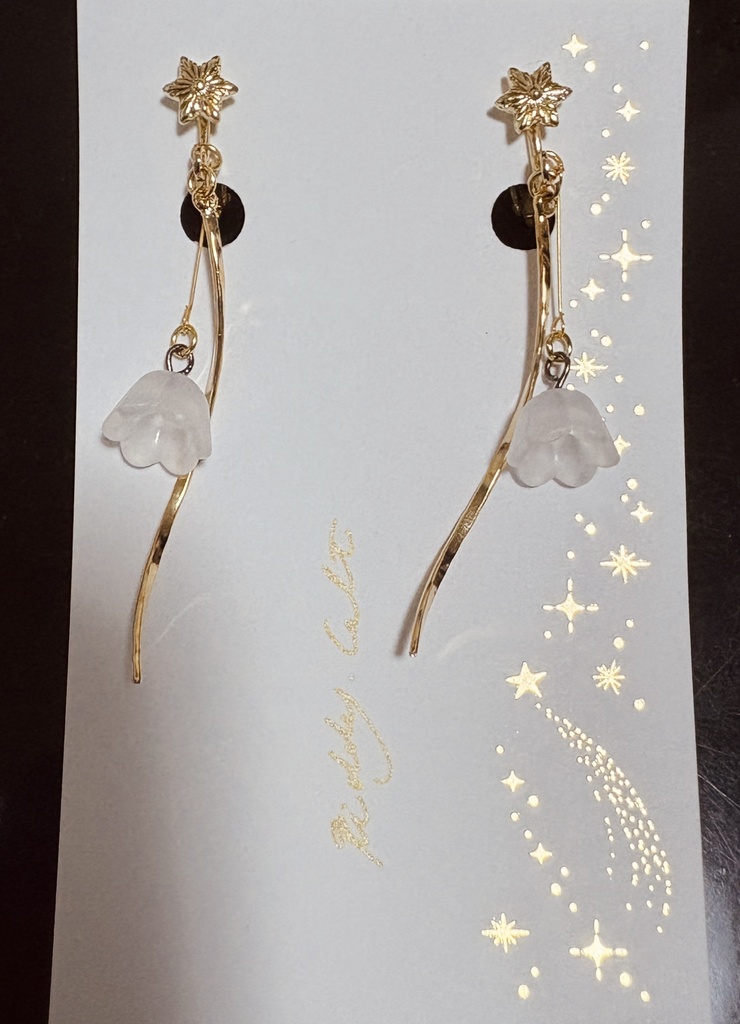 おばけイヤリング ハンドメイド