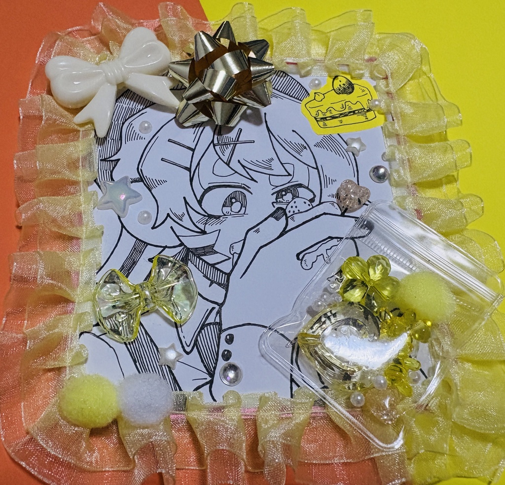 ミニデコ色紙 イエロー誕生日衣装 【Riddy・Cult】