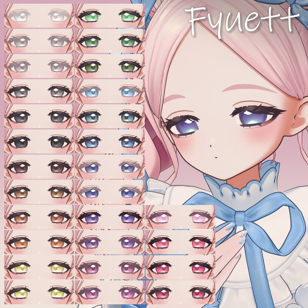 【フィユエ対応】【7avatar】病みかわ双子Makeup&Eyetexture【28Color】