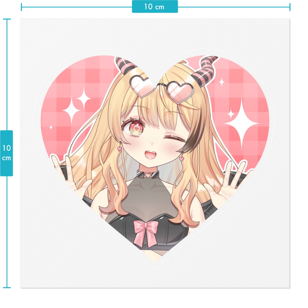 【練切ゆづ】悪魔衣装-ハートステッカー