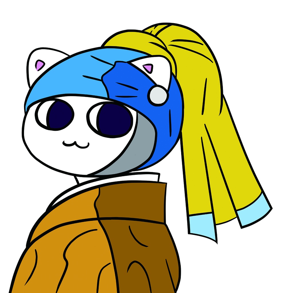 真珠の耳飾りのにゃんこ