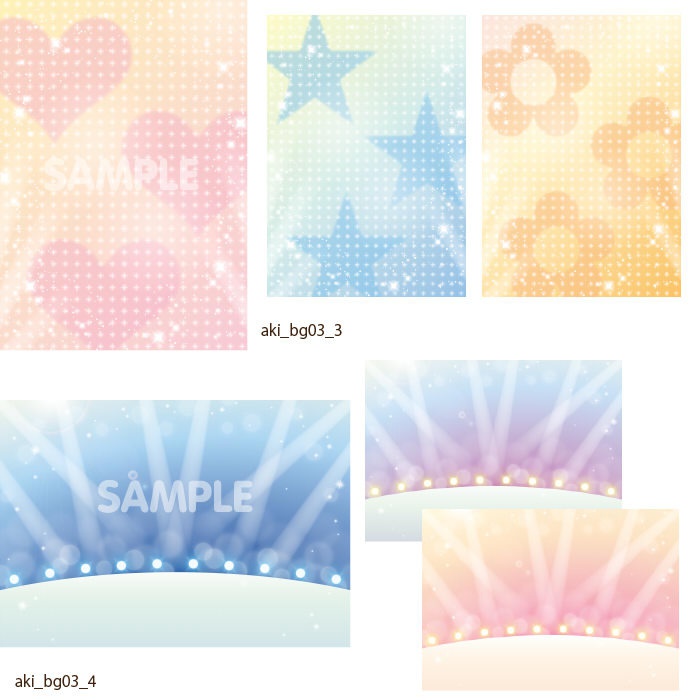 デザイン背景素材集:03 アイドル