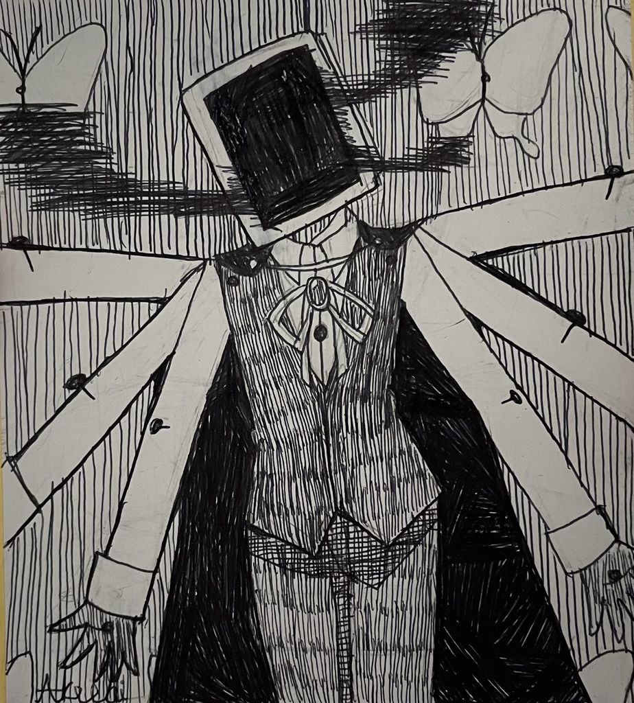 モノクロ原画色紙