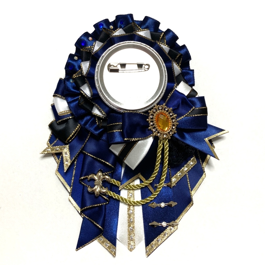 ロゼット 紺・白・黒50-65mm(ストーンカラー5色)