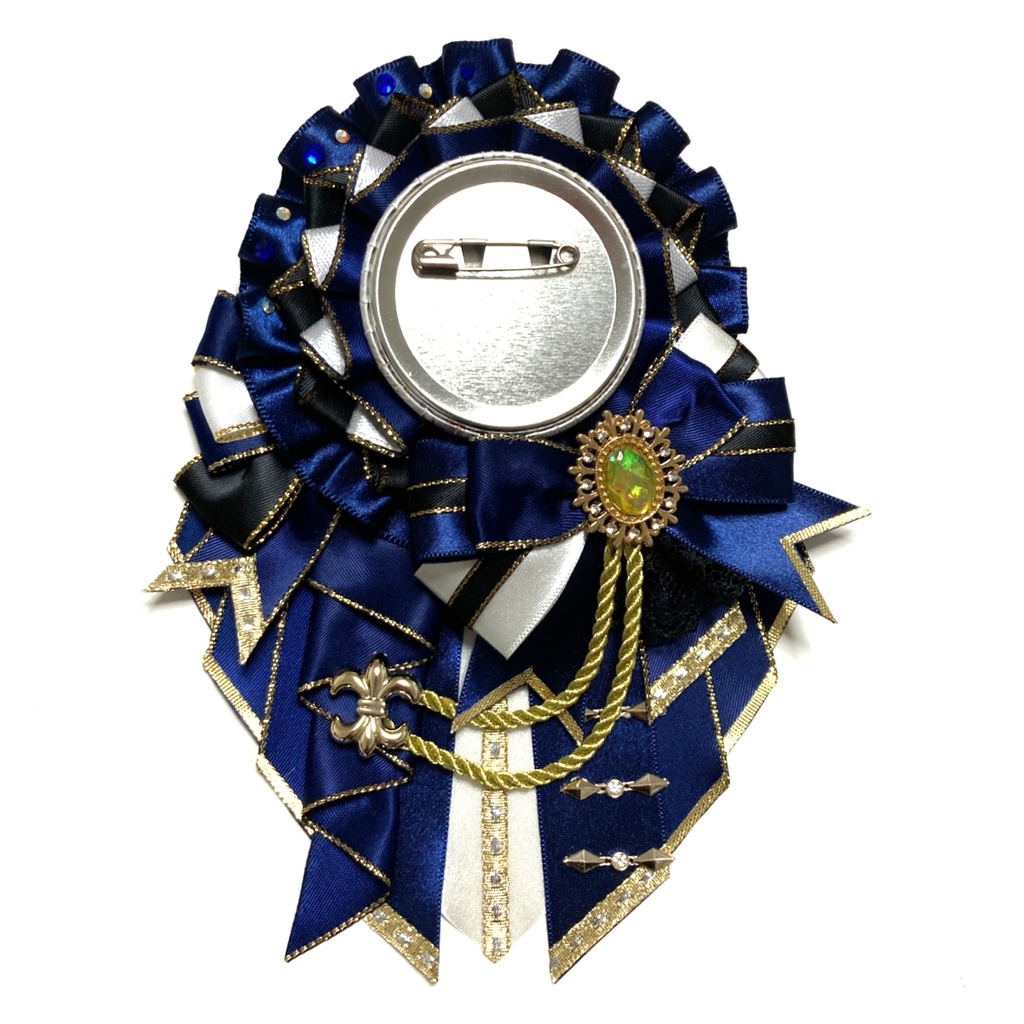 ロゼット 紺・白・黒50-65mm(ストーンカラー5色)