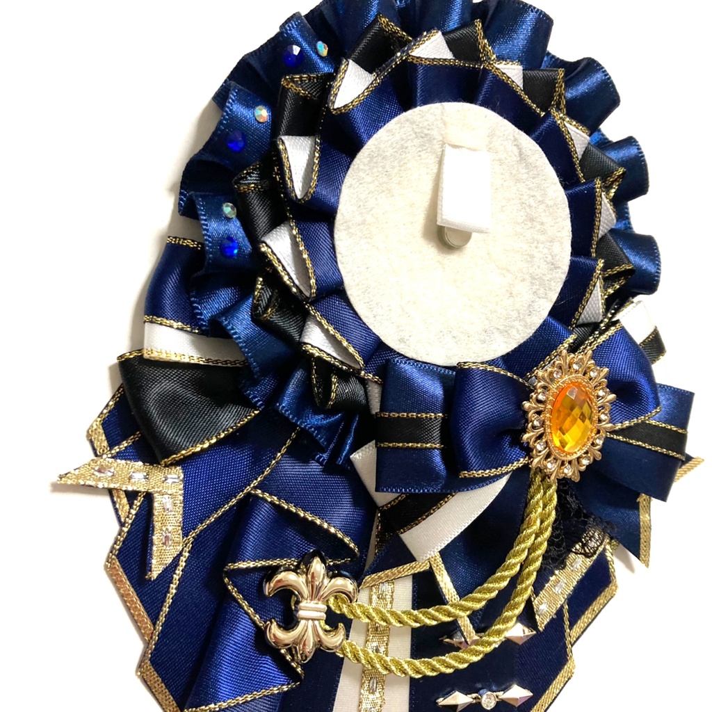 ロゼット 紺・白・黒50-65mm(ストーンカラー5色)