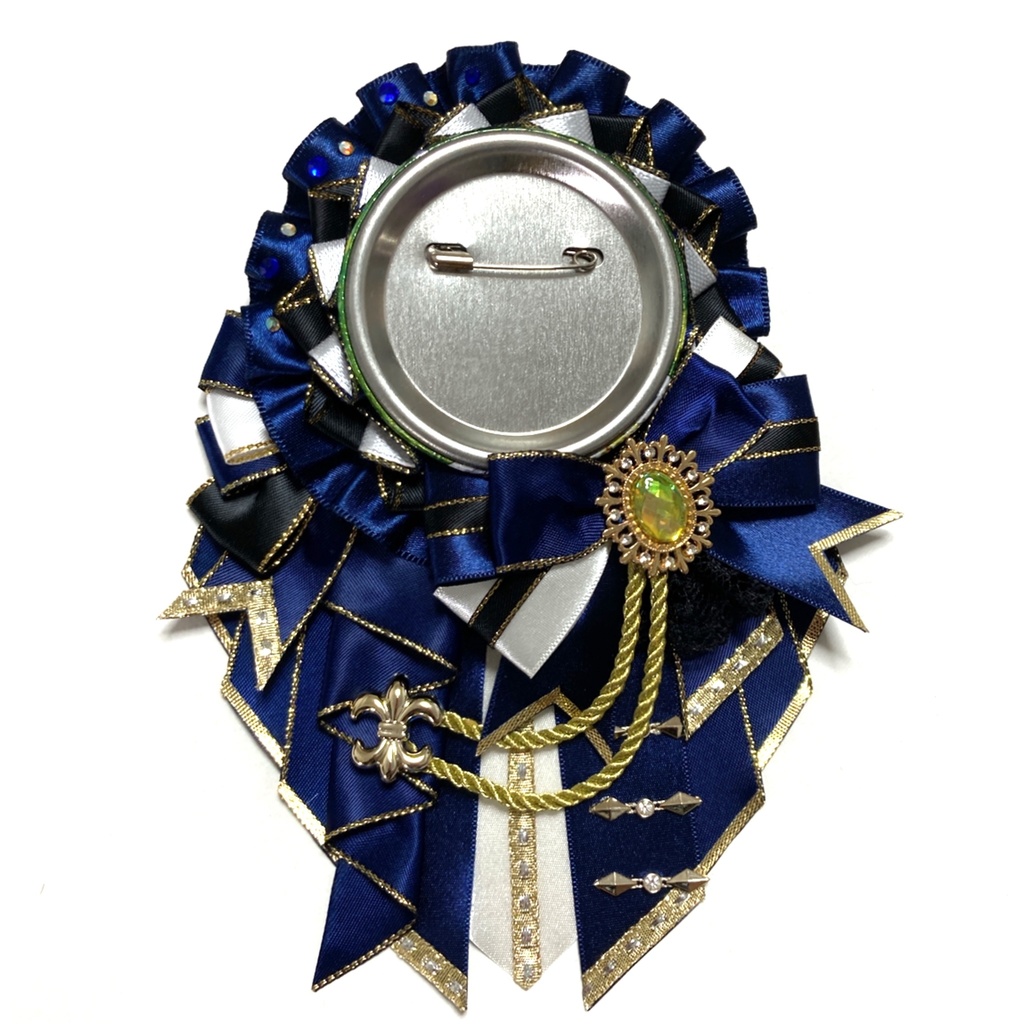 ロゼット 紺・白・黒50-65mm(ストーンカラー5色)