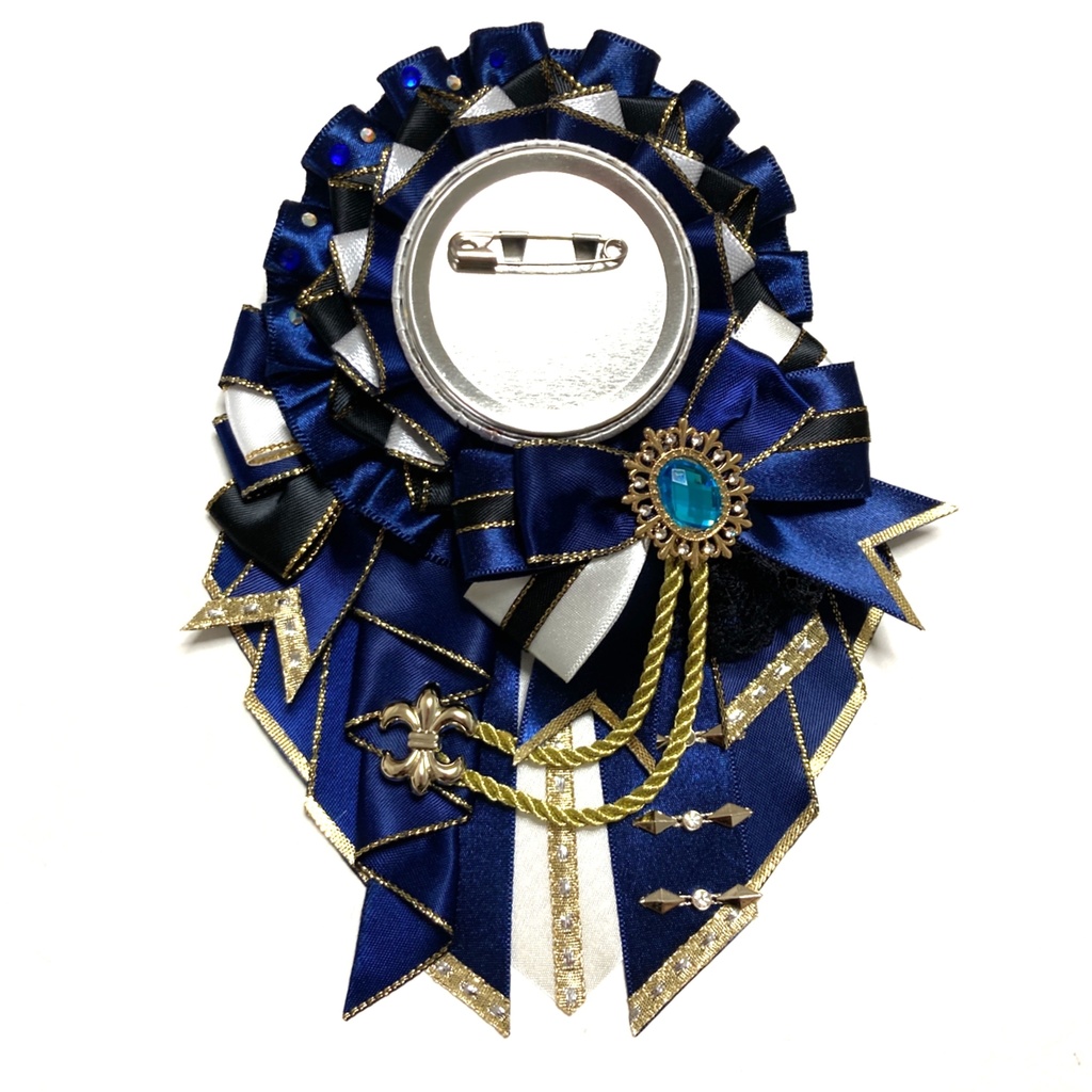 ロゼット 紺・白・黒50-65mm(ストーンカラー5色)