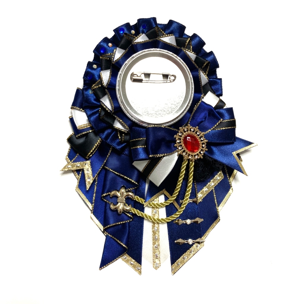 ロゼット 紺・白・黒50-65mm(ストーンカラー5色)