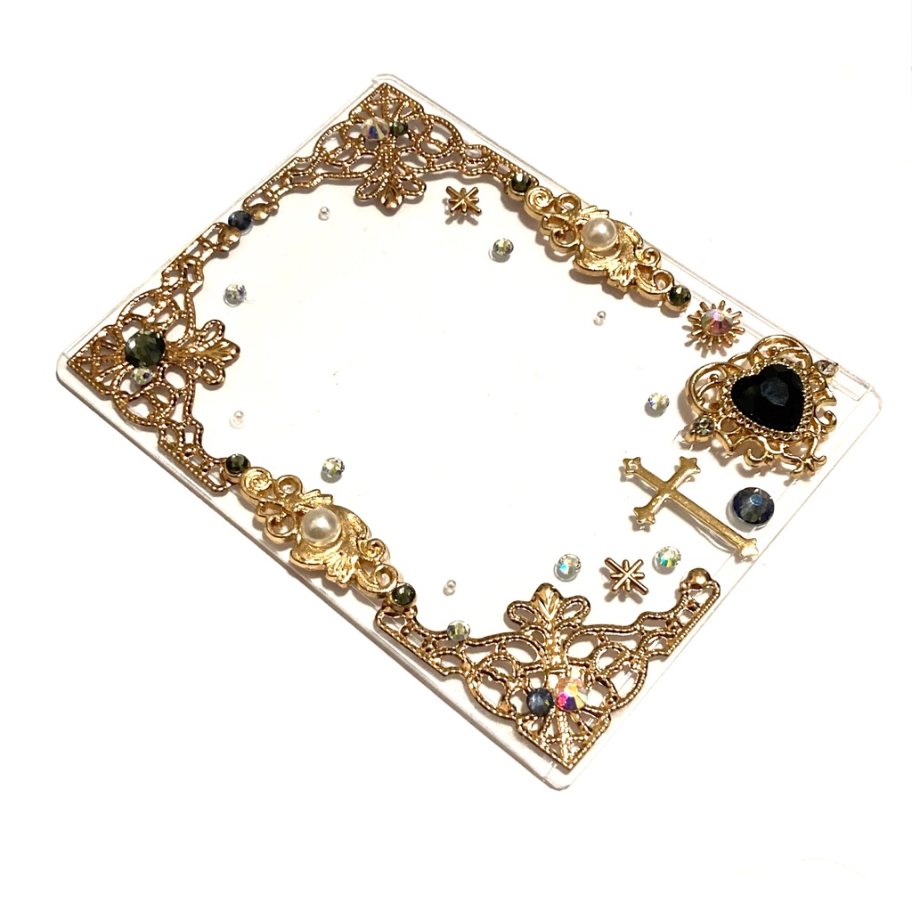 6.硬質カードケース♡ロザリオハートブラック