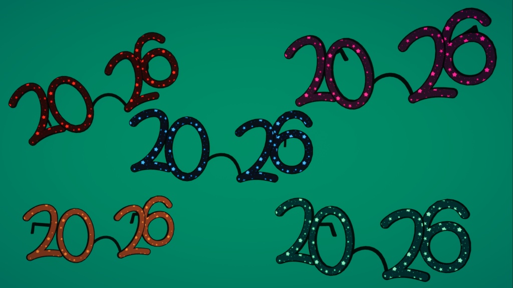  [FREE] NYE 2026 Glasses for VRChat.