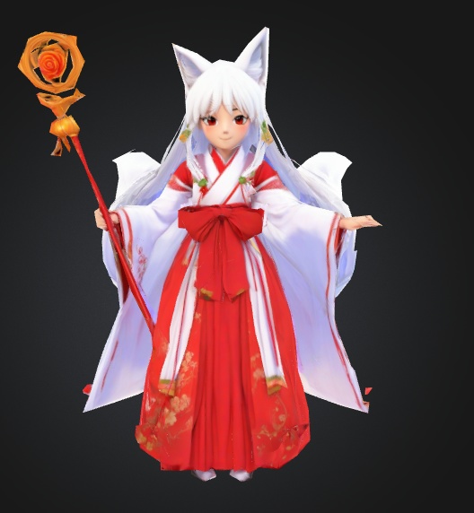 ケモ耳巫女