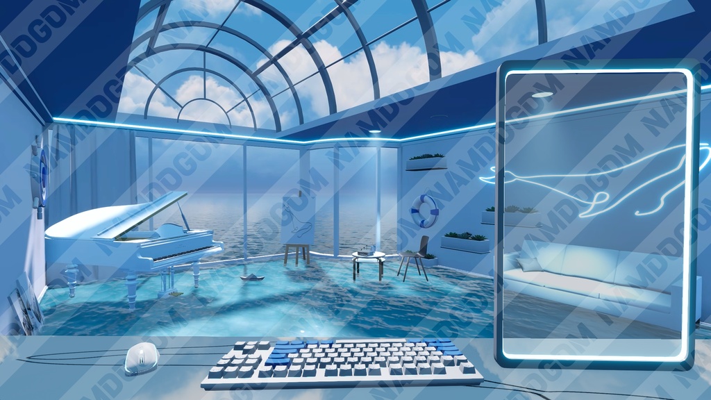 [Vtuber BackGround][방송배경] Ocean View Room