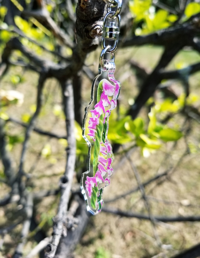 ネジバナのアクリルキーホルダー7cm