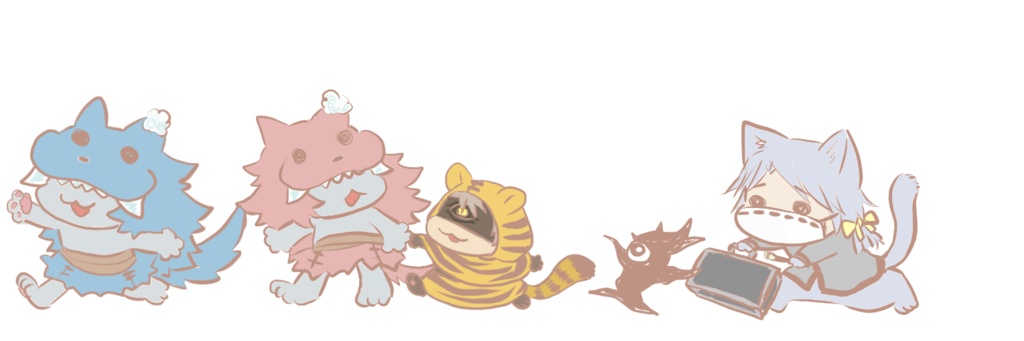 ちびけも大行進マスキングテープ