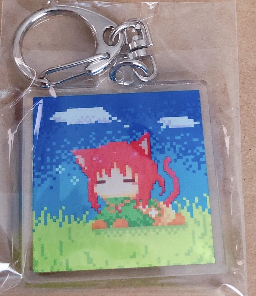 ヒマリにゃんドットアクリルキーホルダー