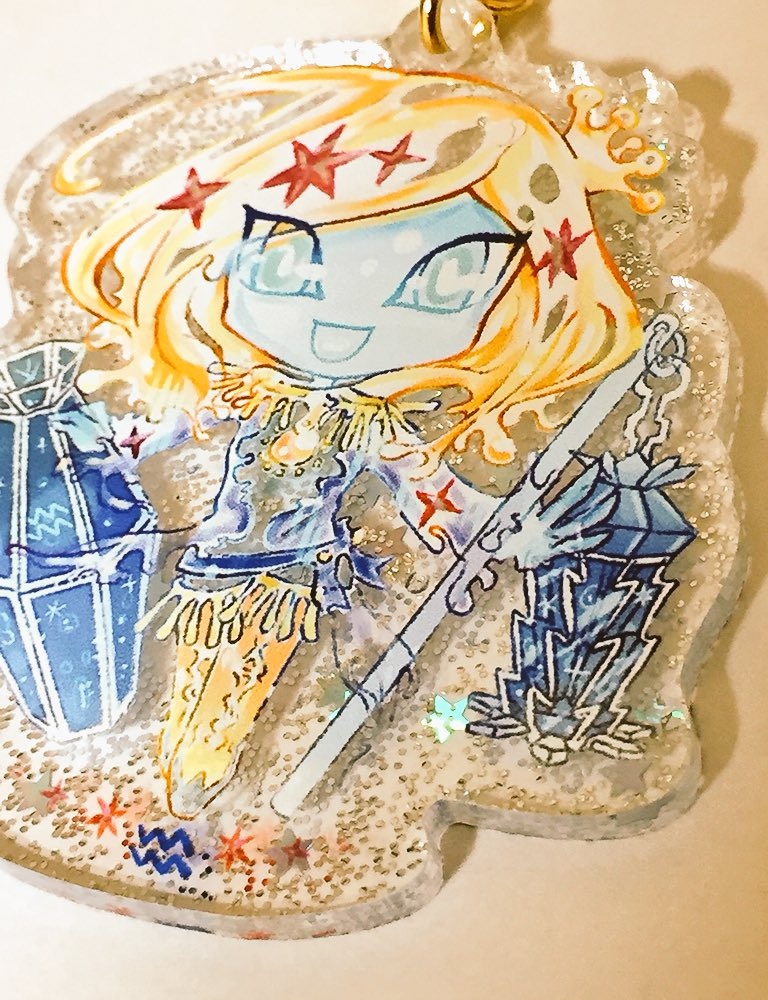 【黄道沿いで会いましょう。】ラメ入り版・水瓶座の精霊アクリルキーホルダー