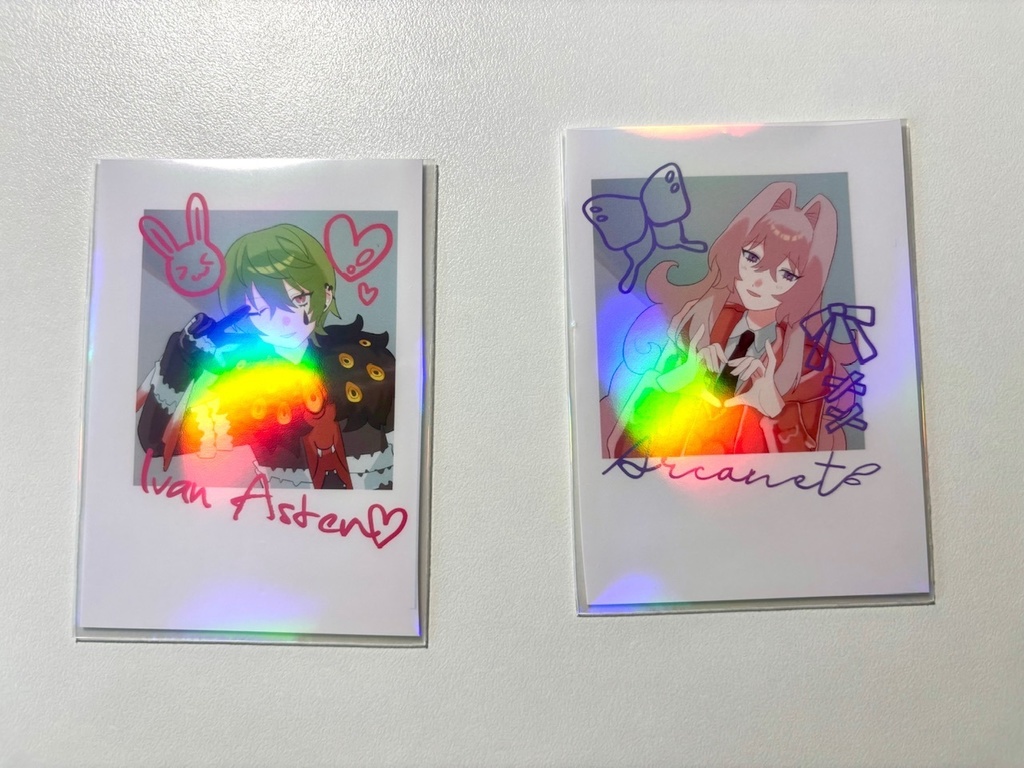 蛍光ピンクアクリル職員キーホルダー