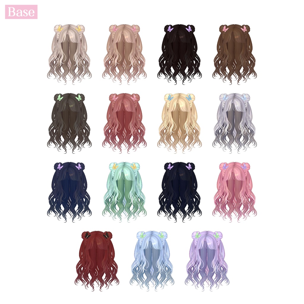 『DoublePopHalfUp』 Total 42colors (Base 15c / Extra Pack: 2Styles+27c)