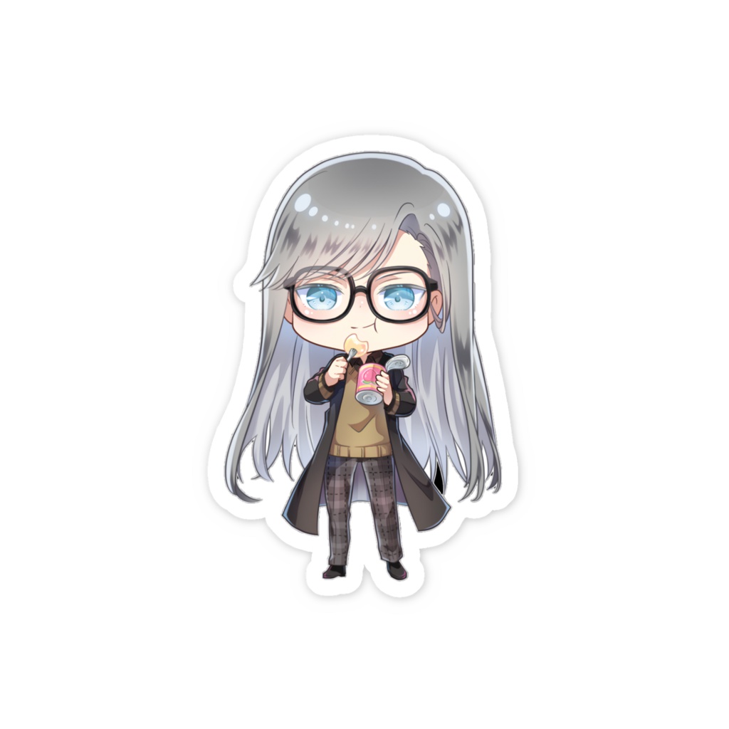 もも缶 ステッカー