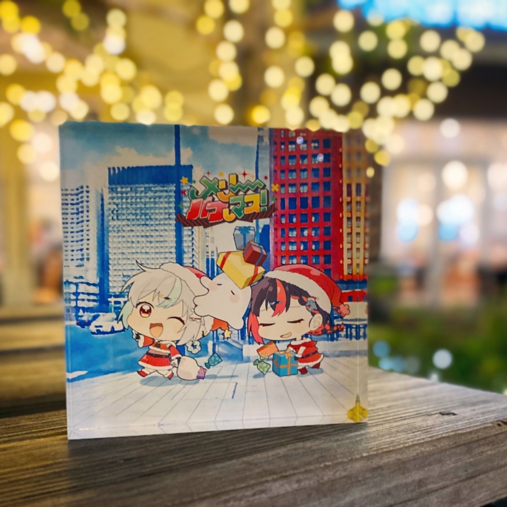 🎄メリ〜バフしマス🎄サンタフコ激写&魚拓！？アクリルブロック！(分厚い)