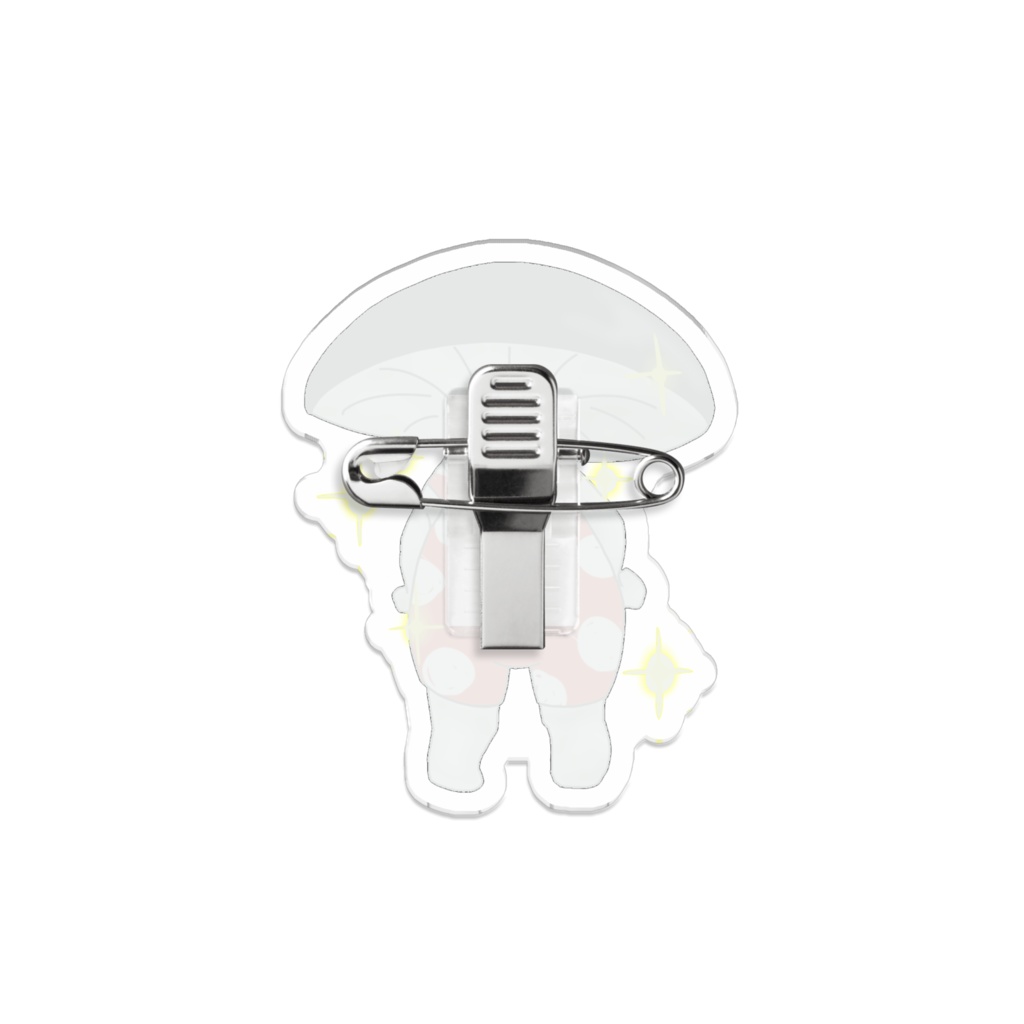 テキトーきのこ-アクリルバッジ-