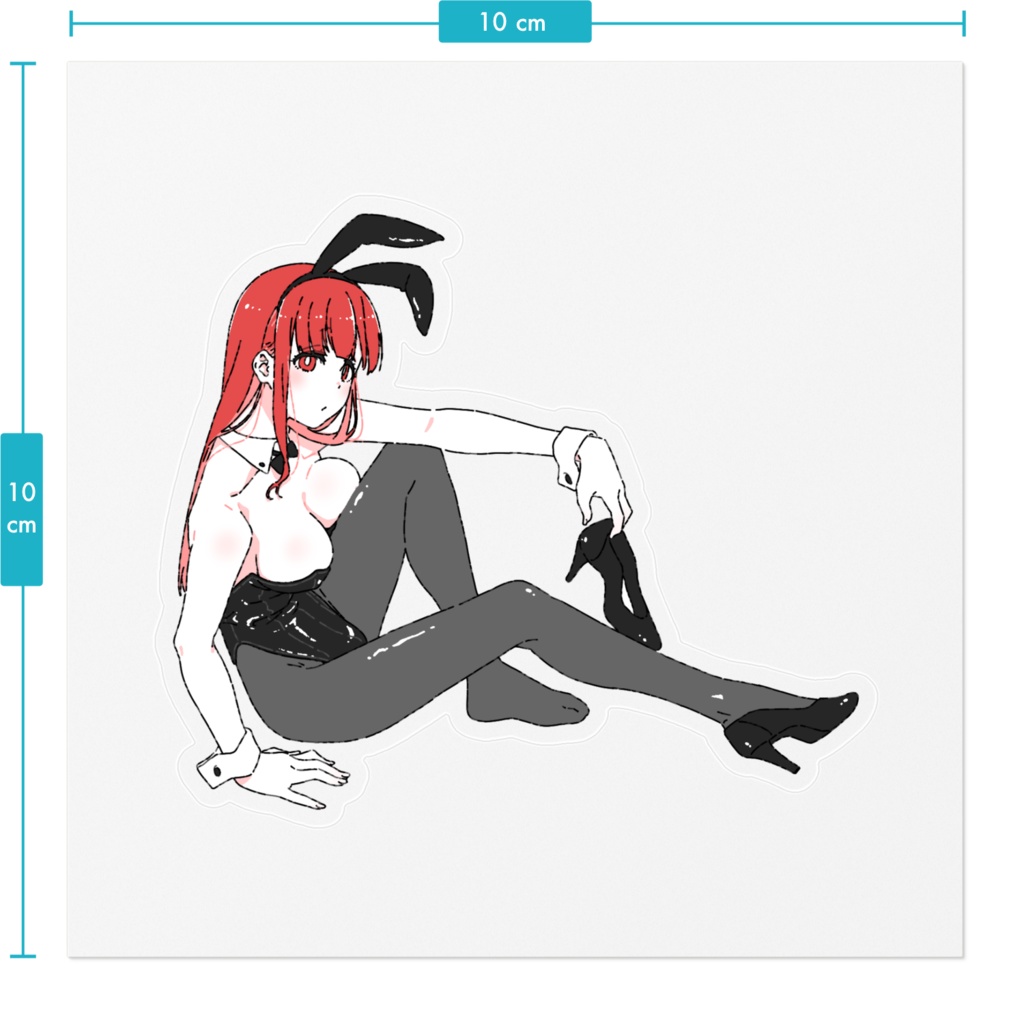 赤バニーちゃんステッカー