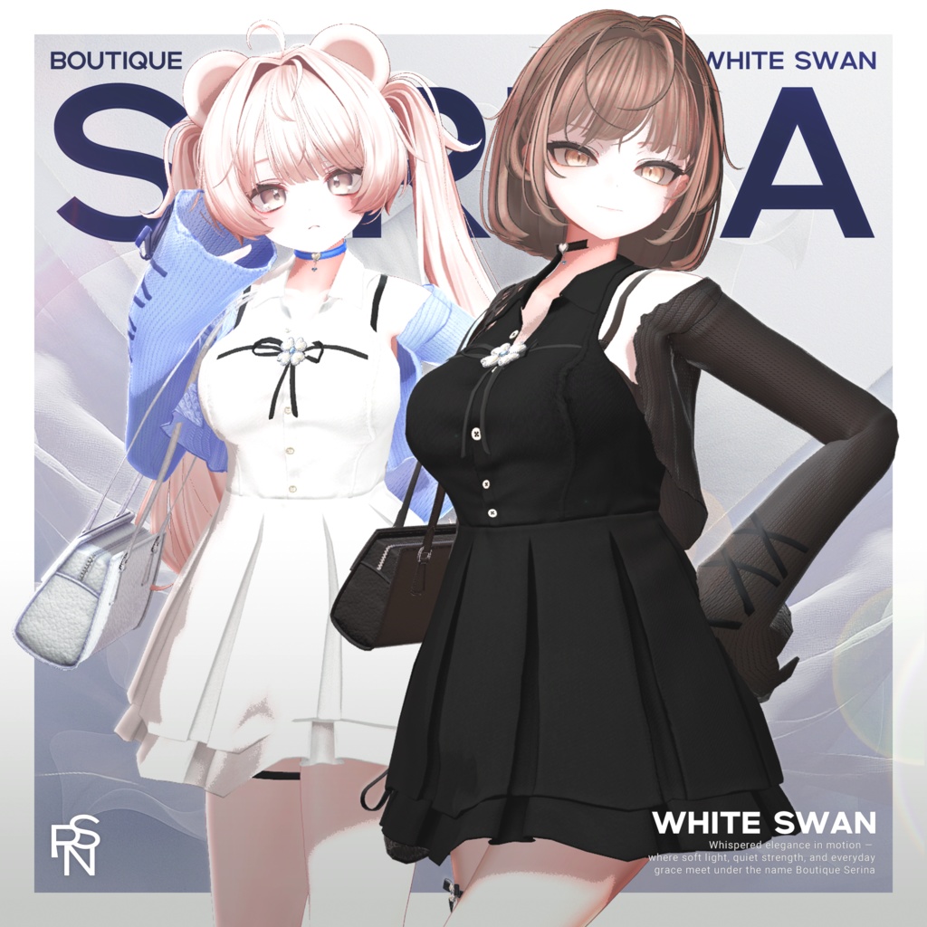 White Swan【16アバター対応予定】【VRChat向け衣装モデル】