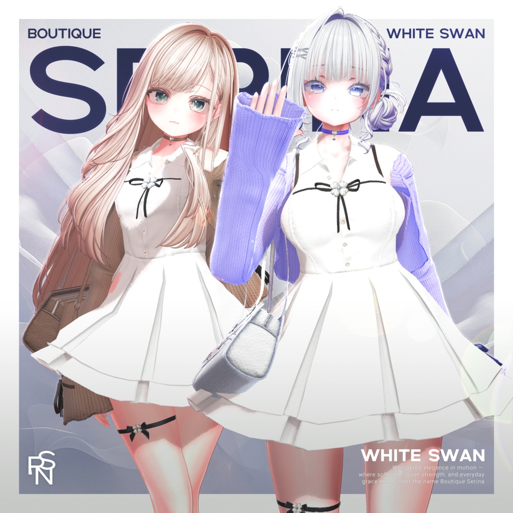 White Swan【16アバター対応予定】【VRChat向け衣装モデル】