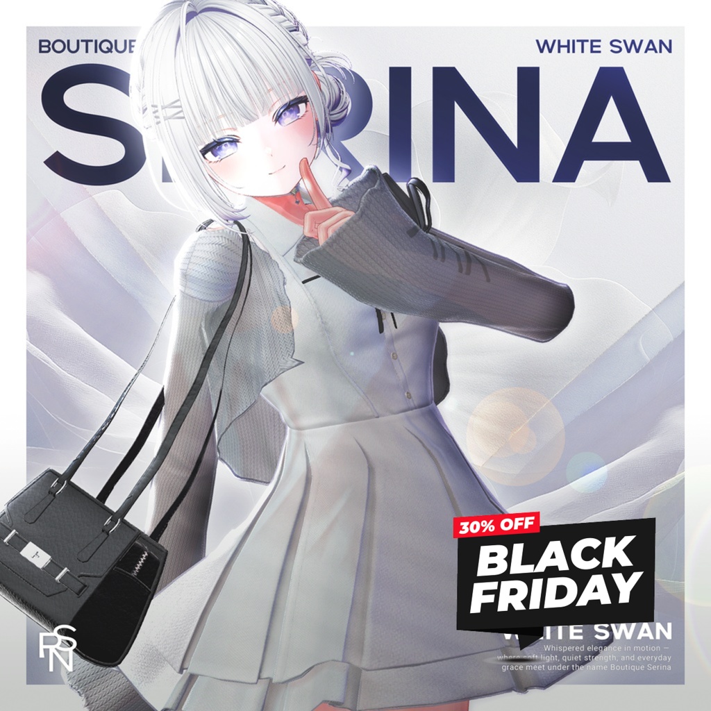  🖤SALE EVENT🖤 White Swan【16アバター対応予定】【VRChat向け衣装モデル】