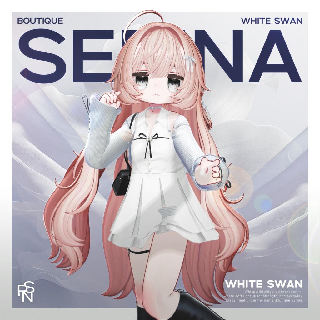 White Swan【16アバター対応予定】【VRChat向け衣装モデル】