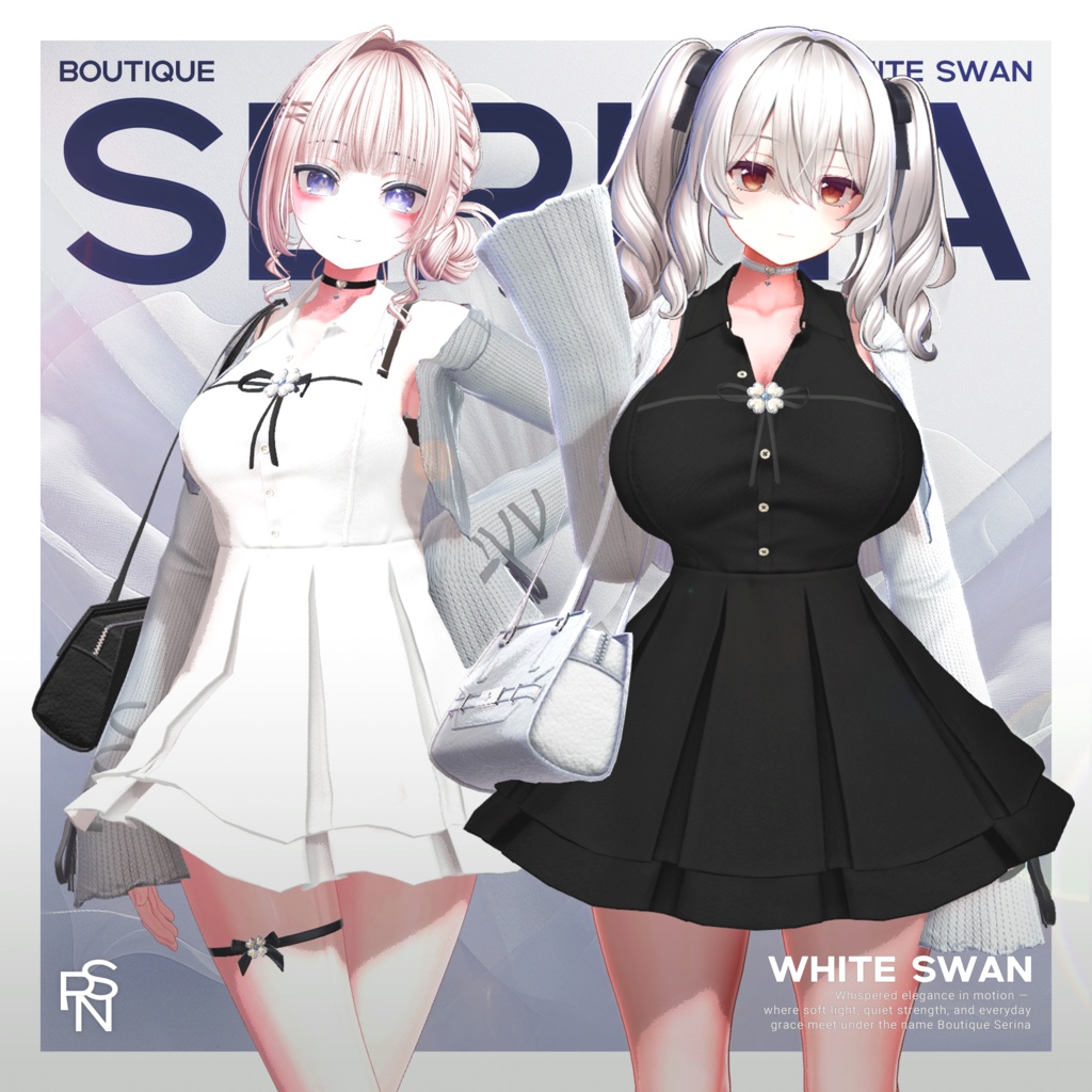 White Swan【16アバター対応予定】【VRChat向け衣装モデル】