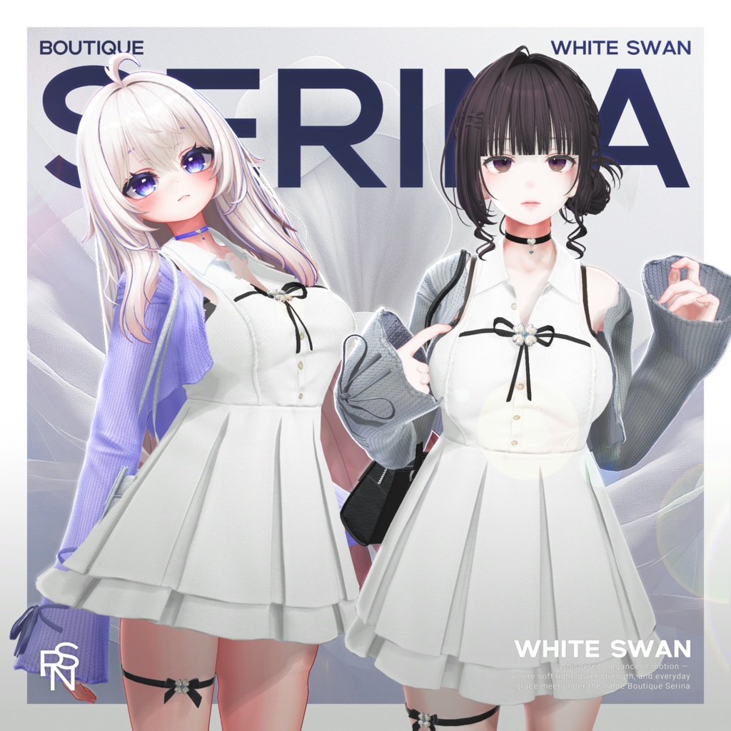 White Swan【16アバター対応予定】【VRChat向け衣装モデル】