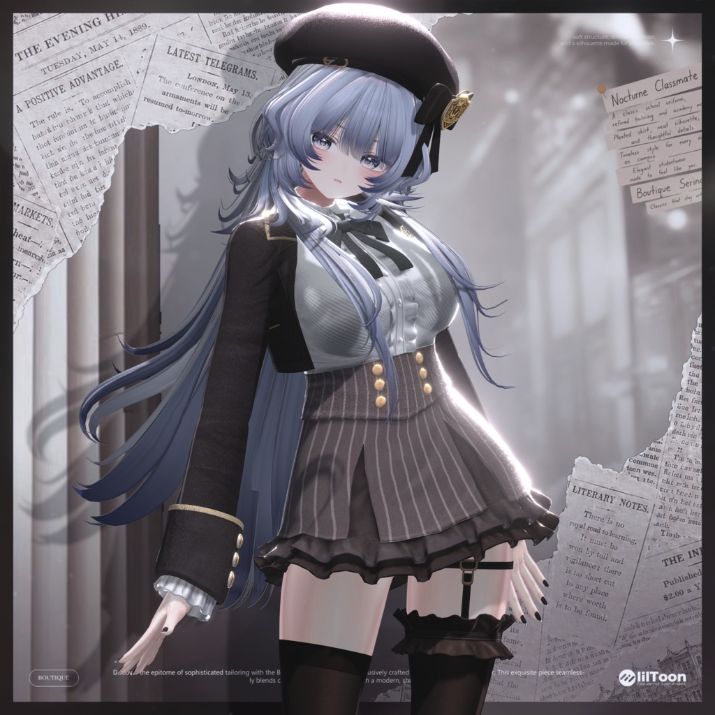 ❤️セール中❤️ Nocturne Classmate (ノクターン・クラスメイト)【VRChat衣装】【18アバター対応】