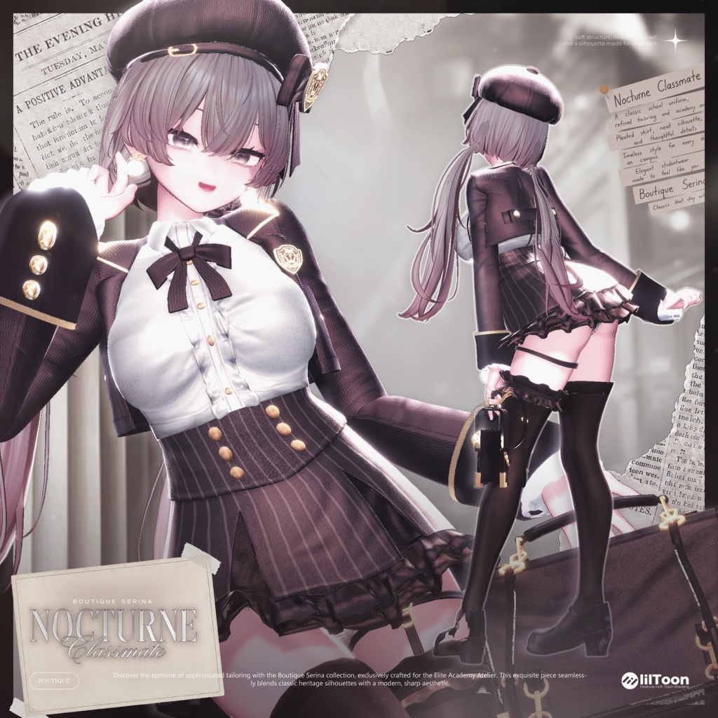 ❤️発売間近 & EVENT❤️ Nocturne Classmate (ノクターン・クラスメイト)【VRChat衣装】【18アバター対応】