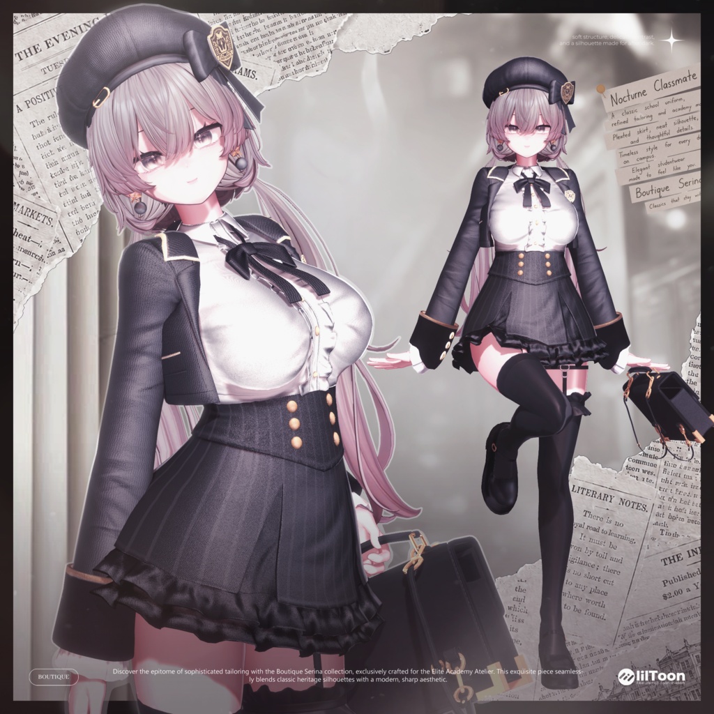 ❤️セール中❤️ Nocturne Classmate (ノクターン・クラスメイト)【VRChat衣装】【18アバター対応】