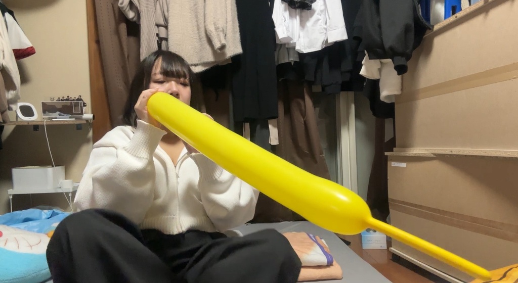 バルーンアート風船膨らましチャレンジ