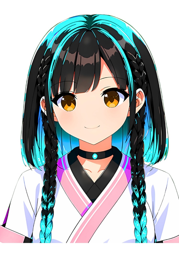 和風×サイバーVモデル素材セット「立ち絵・上半身差分・表情パーツ・アイテム」