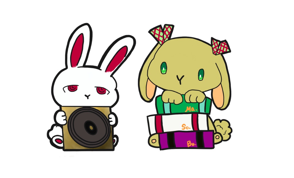 ソウマカうさぎステッカー