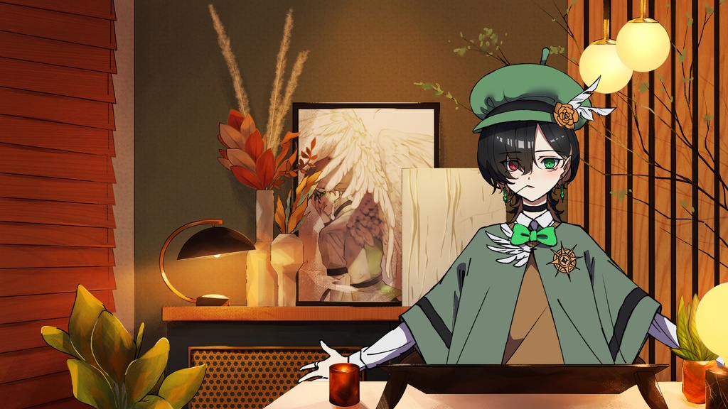 【配信アイテム】好きなイラストを飾れる背景【Vtuber様向け】
