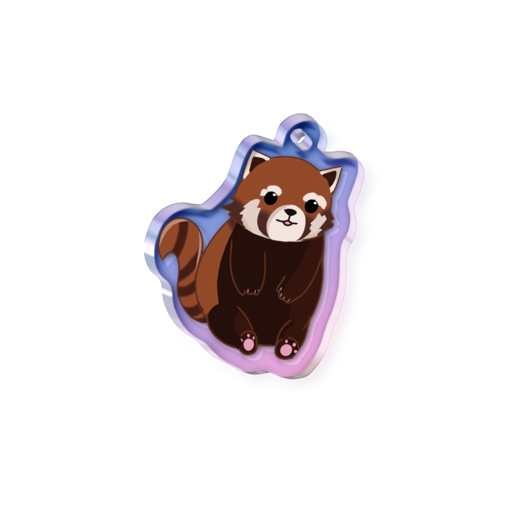レッサーパンダのアクリルキーホルダー