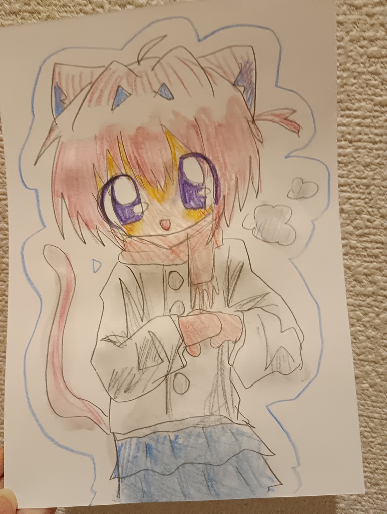 こまきちゃん 水彩色鉛筆