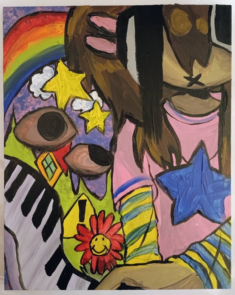 アクリル原画⭐️図書室へ