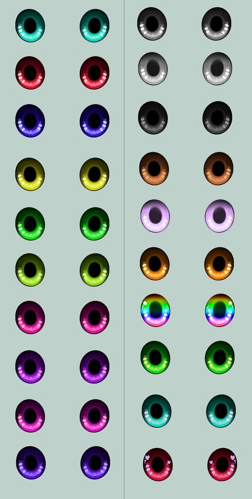 【Vroidテクスチャー】無料版有 さくらびと式・瞳その1【20種】