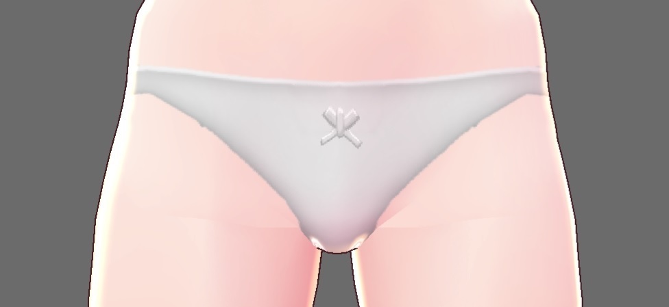 【Vroidテクスチャー】無料 下着(プチリボン付パンツ)【10種】