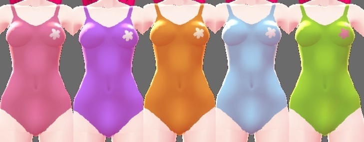【Vroidテクスチャー】無料 シンプル水着【5+5種】