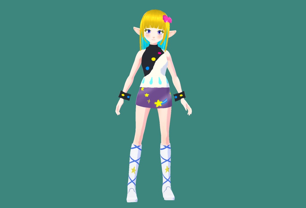 【VRoid】Vtuber_model_01【VRM/3Dモデル/アバター】